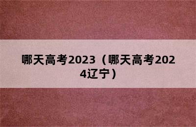 哪天高考2023（哪天高考2024辽宁）