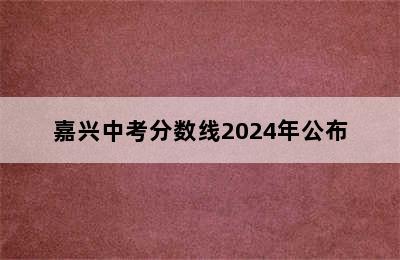 嘉兴中考分数线2024年公布