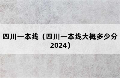 四川一本线（四川一本线大概多少分2024）