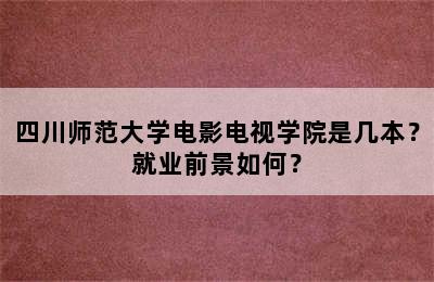 四川师范大学电影电视学院是几本？就业前景如何？