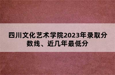 四川文化艺术学院2023年录取分数线、近几年最低分