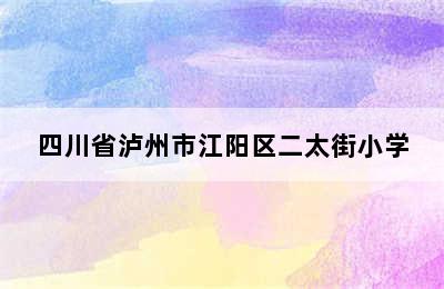 四川省泸州市江阳区二太街小学