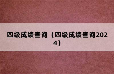 四级成绩查询（四级成绩查询2024）