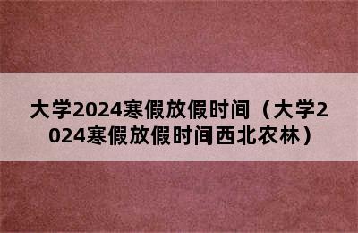 大学2024寒假放假时间（大学2024寒假放假时间西北农林）