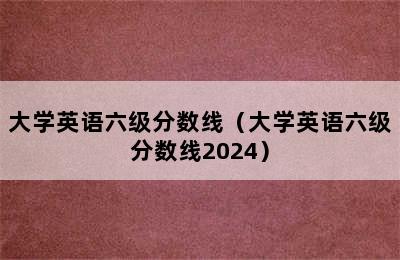 大学英语六级分数线（大学英语六级分数线2024）