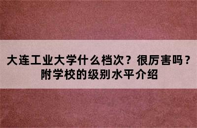 大连工业大学什么档次？很厉害吗？附学校的级别水平介绍