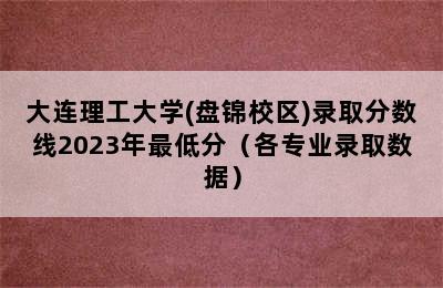 大连理工大学(盘锦校区)录取分数线2023年最低分（各专业录取数据）