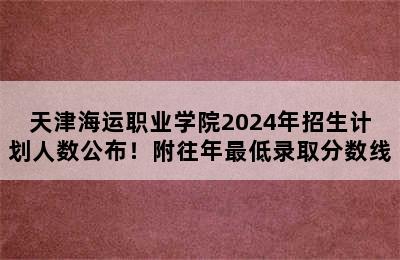 天津海运职业学院2024年招生计划人数公布！附往年最低录取分数线