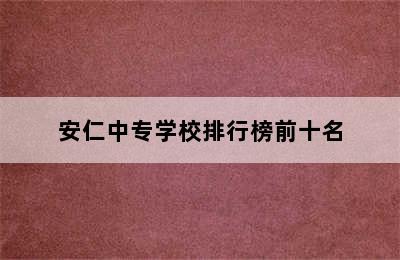 安仁中专学校排行榜前十名