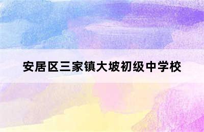 安居区三家镇大坡初级中学校