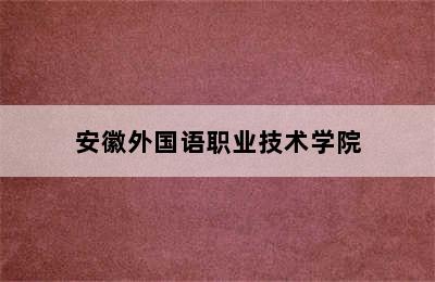 安徽外国语职业技术学院