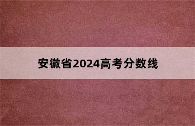 安徽省2024高考分数线