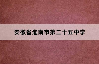 安徽省淮南市第二十五中学