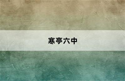 寒亭六中