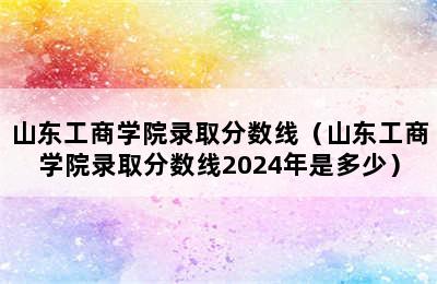 山东工商学院录取分数线（山东工商学院录取分数线2024年是多少）