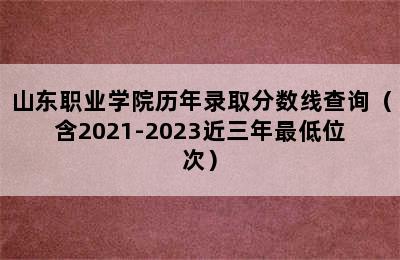 山东职业学院历年录取分数线查询（含2021-2023近三年最低位次）