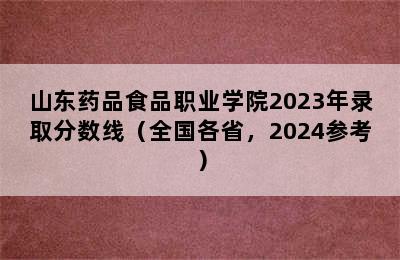 山东药品食品职业学院2023年录取分数线（全国各省，2024参考）