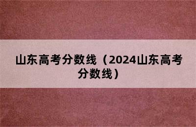 山东高考分数线（2024山东高考分数线）