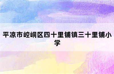 平凉市崆峒区四十里铺镇三十里铺小学