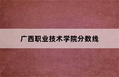 广西职业技术学院分数线