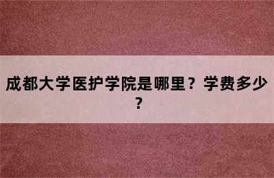 成都大学医护学院是哪里？学费多少？