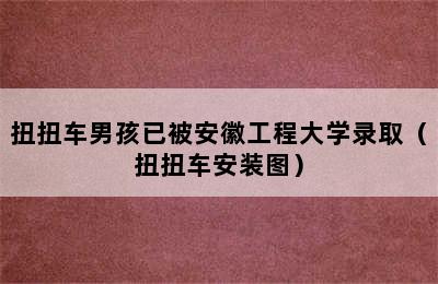 扭扭车男孩已被安徽工程大学录取（扭扭车安装图）