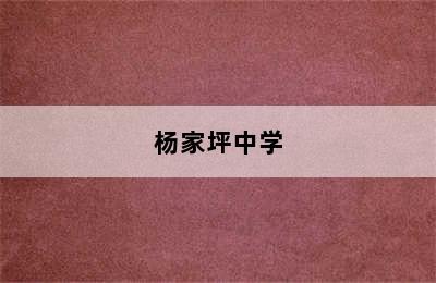 杨家坪中学