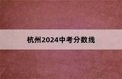 杭州2024中考分数线