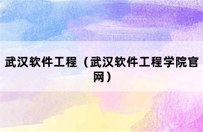 武汉软件工程（武汉软件工程学院官网）