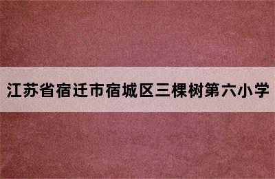 江苏省宿迁市宿城区三棵树第六小学