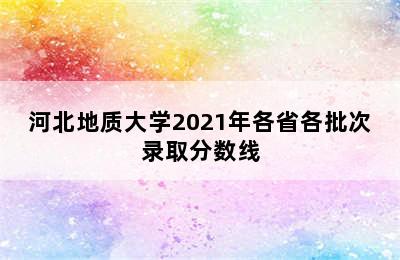 河北地质大学2021年各省各批次录取分数线