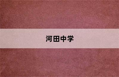 河田中学
