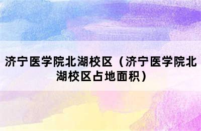 济宁医学院北湖校区（济宁医学院北湖校区占地面积）