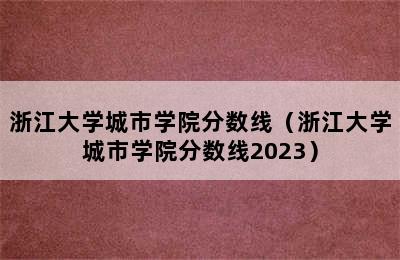 浙江大学城市学院分数线（浙江大学城市学院分数线2023）