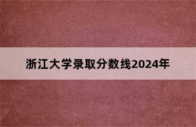 浙江大学录取分数线2024年