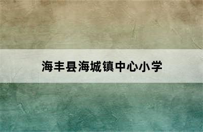 海丰县海城镇中心小学