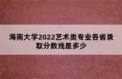 海南大学2022艺术类专业各省录取分数线是多少