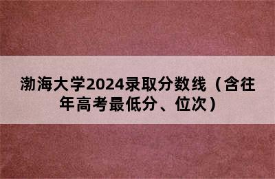 渤海大学2024录取分数线（含往年高考最低分、位次）