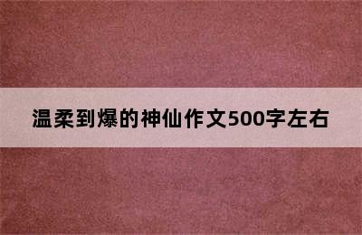 温柔到爆的神仙作文500字左右