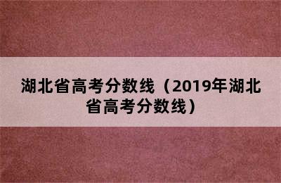 湖北省高考分数线（2019年湖北省高考分数线）