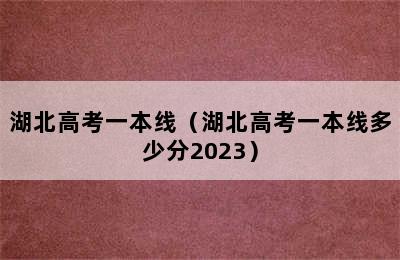 湖北高考一本线（湖北高考一本线多少分2023）