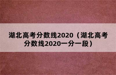 湖北高考分数线2020（湖北高考分数线2020一分一段）