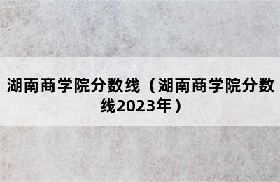 湖南商学院分数线（湖南商学院分数线2023年）