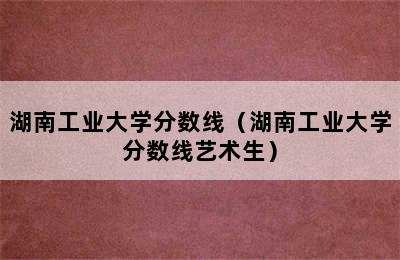 湖南工业大学分数线（湖南工业大学分数线艺术生）