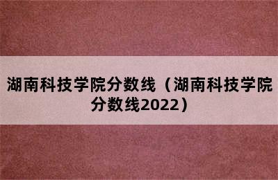 湖南科技学院分数线（湖南科技学院分数线2022）