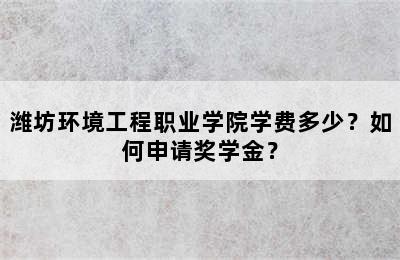 潍坊环境工程职业学院学费多少？如何申请奖学金？