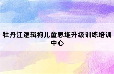 牡丹江逻辑狗儿童思维升级训练培训中心