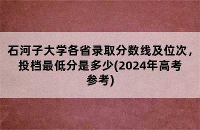 石河子大学各省录取分数线及位次，投档最低分是多少(2024年高考参考)