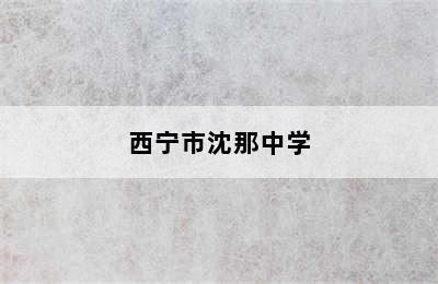 西宁市沈那中学