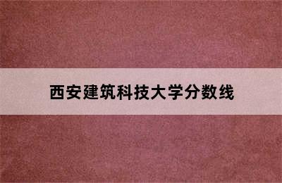 西安建筑科技大学分数线